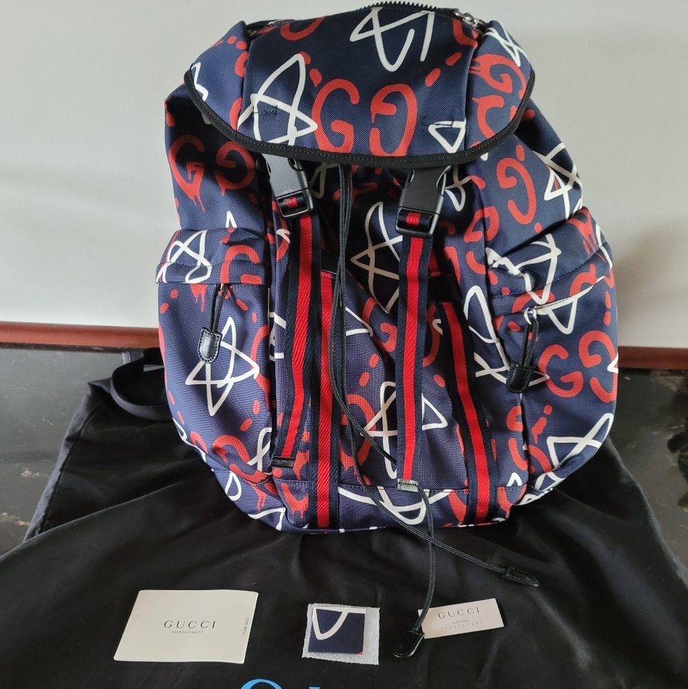 Gucci Ghost Garfiti Backpack